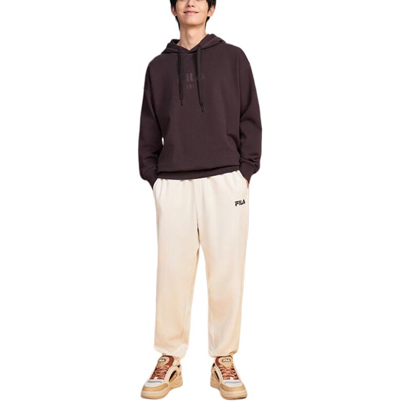 Fila Original Comfortable Soft Loose Knit Hooded Fleece Long Sleeve Sweatshirt Unisex Sweatshirt Tawny F51M449202F-BN