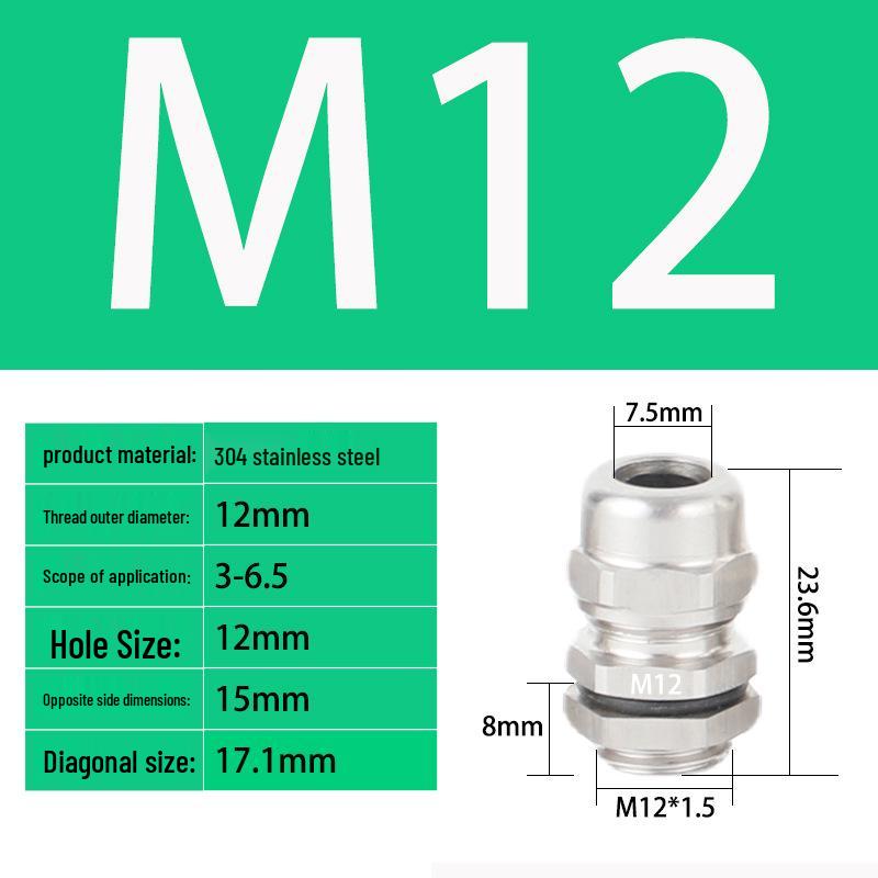 M Series Waterproof Stainless Steel Explosion-Proof Cable Gland and Sealing Connector