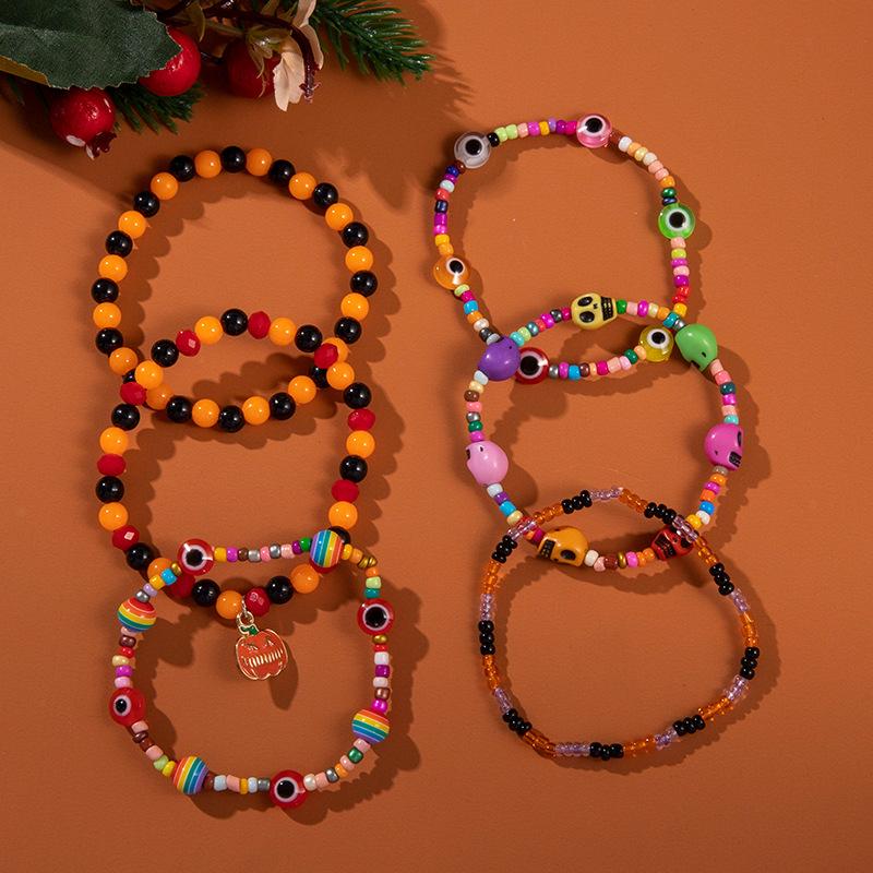 Halloween Stacking Soft Pottery Bracelets Hot-selling Beaded 1011 New Bracelets, Fun and Funny Hand Accessories