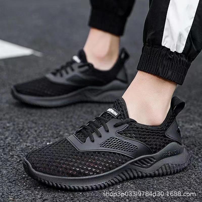 Fashion Summer New Men's Mesh Breathable Thick Bottom Non-slip Wear-resistant Retail Export
