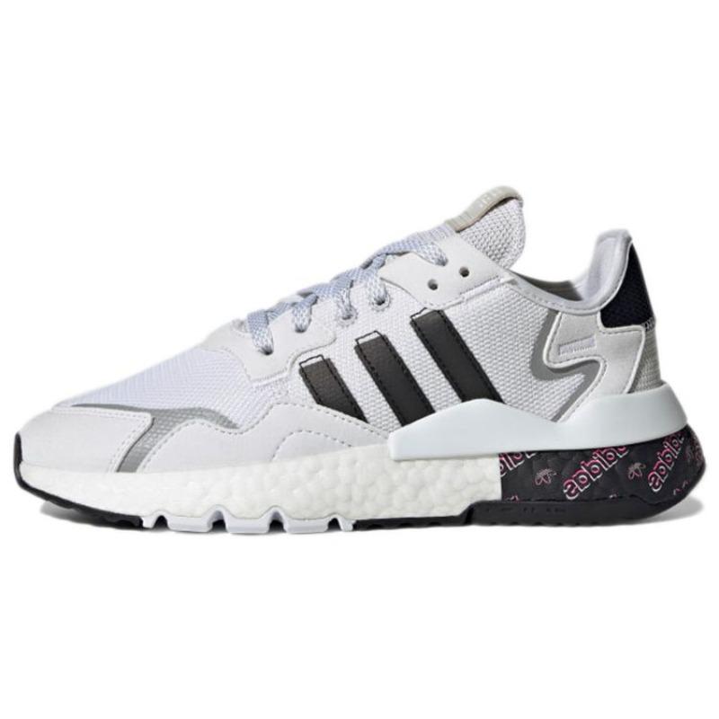 

Adidas Originals Nite Jogger Retro Comfortable Sports Fabric Wear Resistant Lightweight Low Top Running Shoes Unisex White Black Gray H01735 36.5 білий