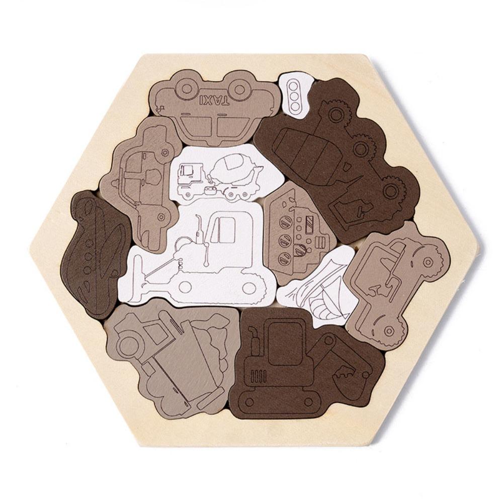 Brain Burning Dinosaur Wooden Puzzle Forest Animals Unique Irregular Puzzle  for Adults Style B