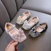 Frühling-Herbst neuer Stil damenhaftes Baby-Mädchen Mädchen Prinzessin Strass flache Schuhe, Lederschuhe, Tanzaufführungsschuhe