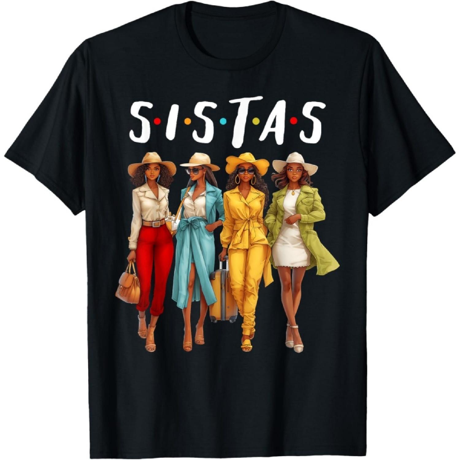 Сестры Афроамериканки Чернокожие Женщины Афро Девушки Вместе Футболка S