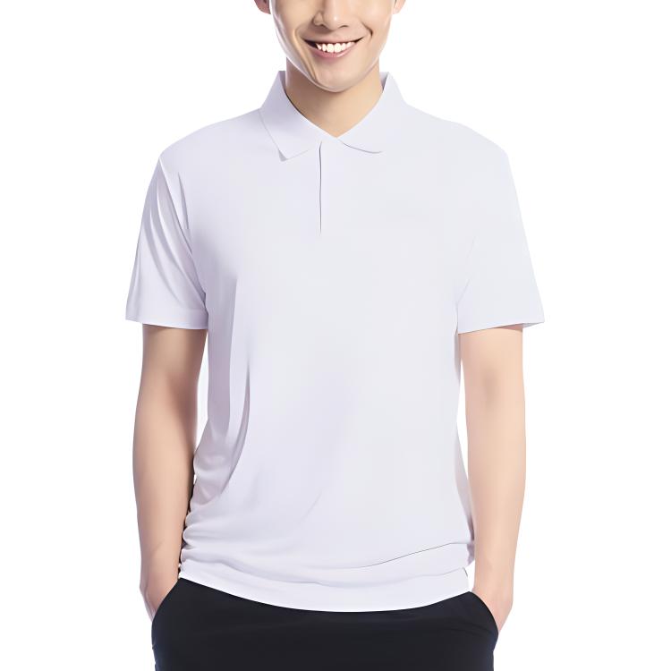 Li Ning Sports Lifestyle Series Simple Comfortable Breathable Outdoor Short Sleeve Polo Shirt Men Polo Shirts Standard-White APLU861-1