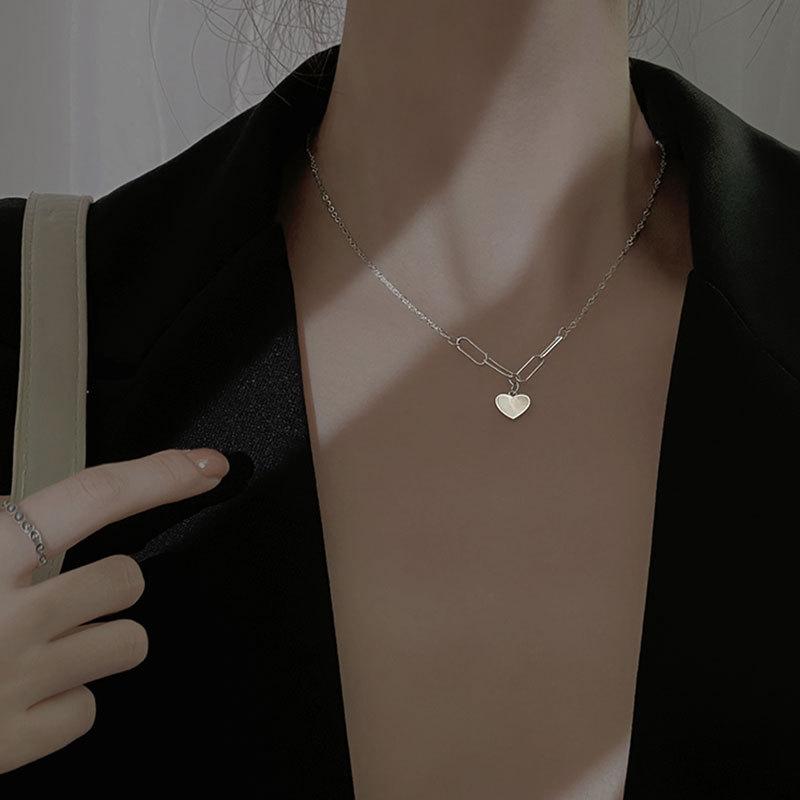 Love Necklace Light Luxury Niche Simple Necklace Summer Necklace New Year Women's Collarbone Chain