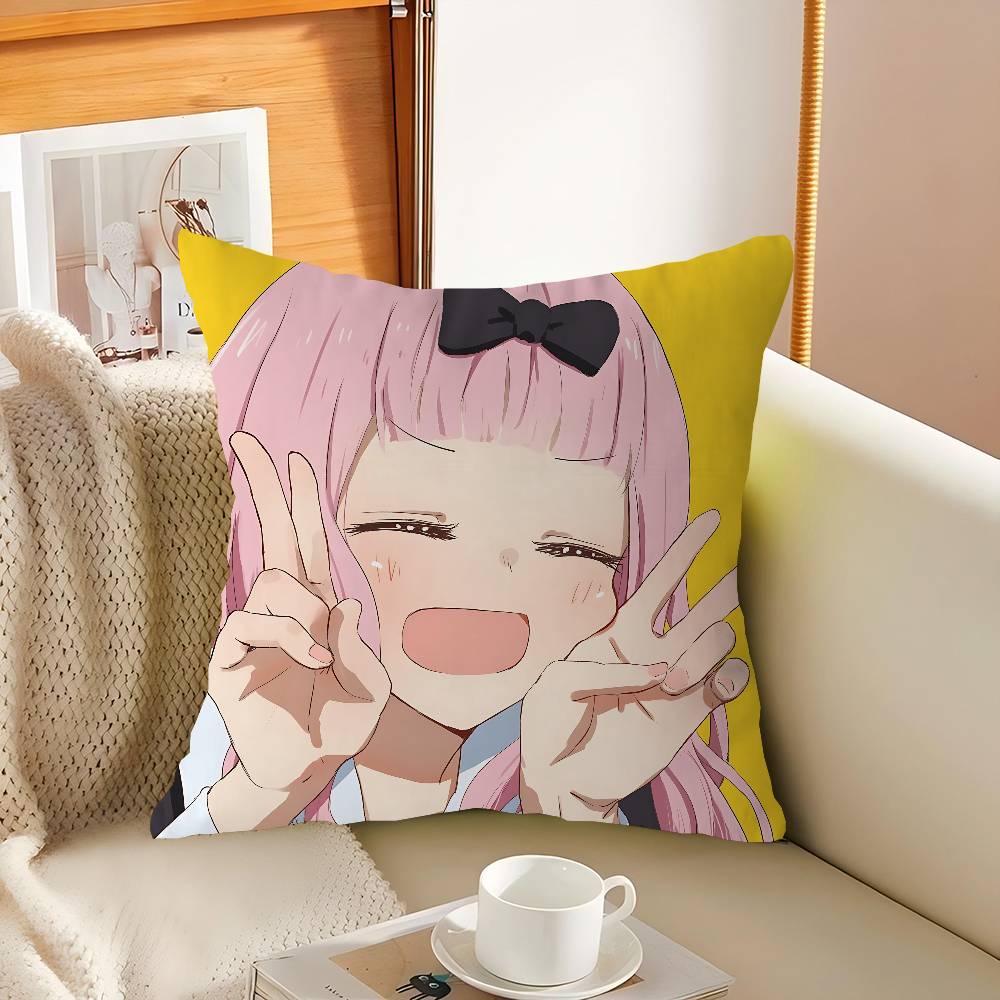 Fujiwara Chika Pillowcase Toon Gift Cushion Cover Bedroom Home Sofa Chair Seat Decor Pillow Case