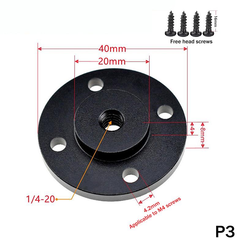

1pc Shoe Mount Metal Plate Wall Mount 1/4 3/8 Inch Thread Tripod Adapter Holder For Projector Monitor Camping Light Flash Camera