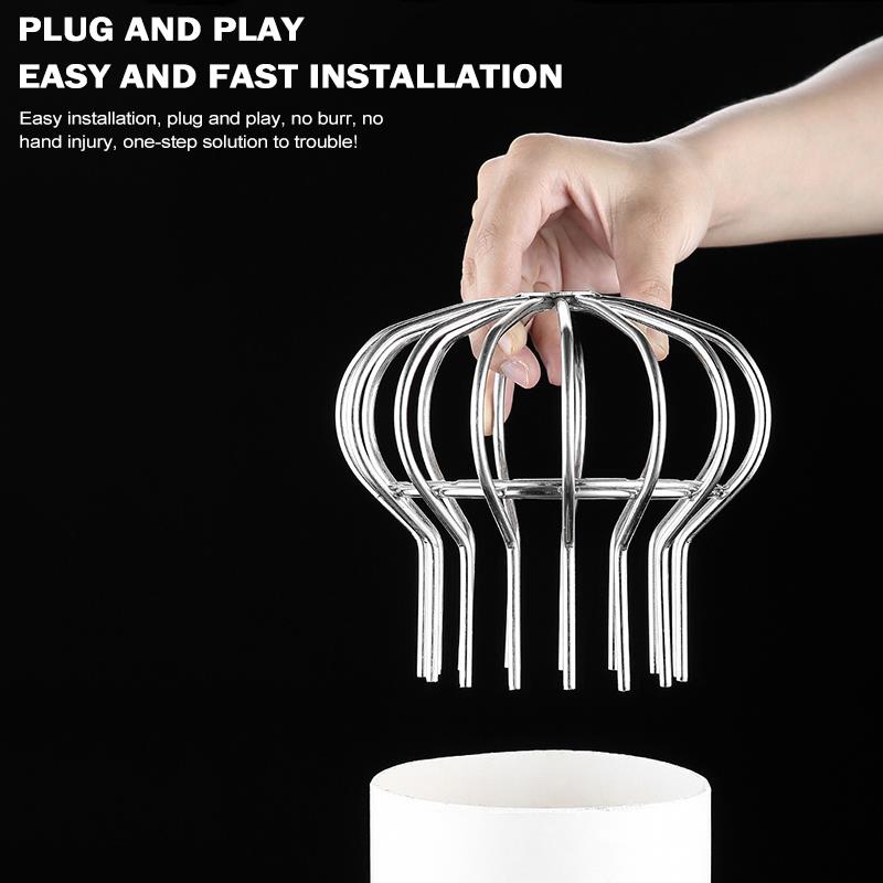Stainless Steel Round Silver Rain Water Bucket Gutter Floor Drain Downspouts Filter Net Cover for Home Garden Use