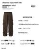 11KN Unisex Retro Wide Leg Work Pants with 3D Pockets - Pleated, Loose, Slimming, Casual, Long Fit