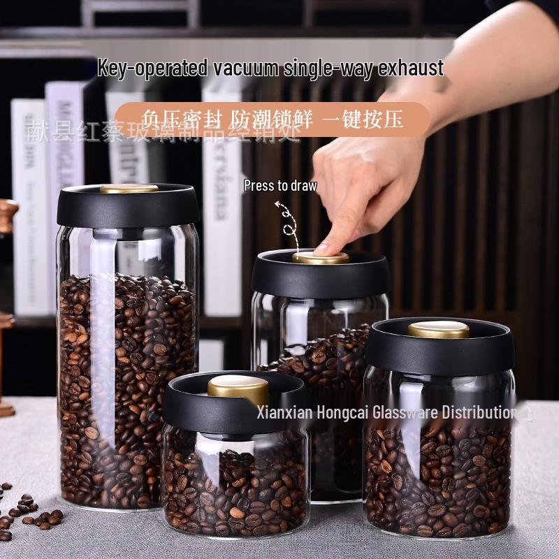 Large Capacity Food Grade Glass Jar for Coffee, Tea, Milk Powder Storage 500ml