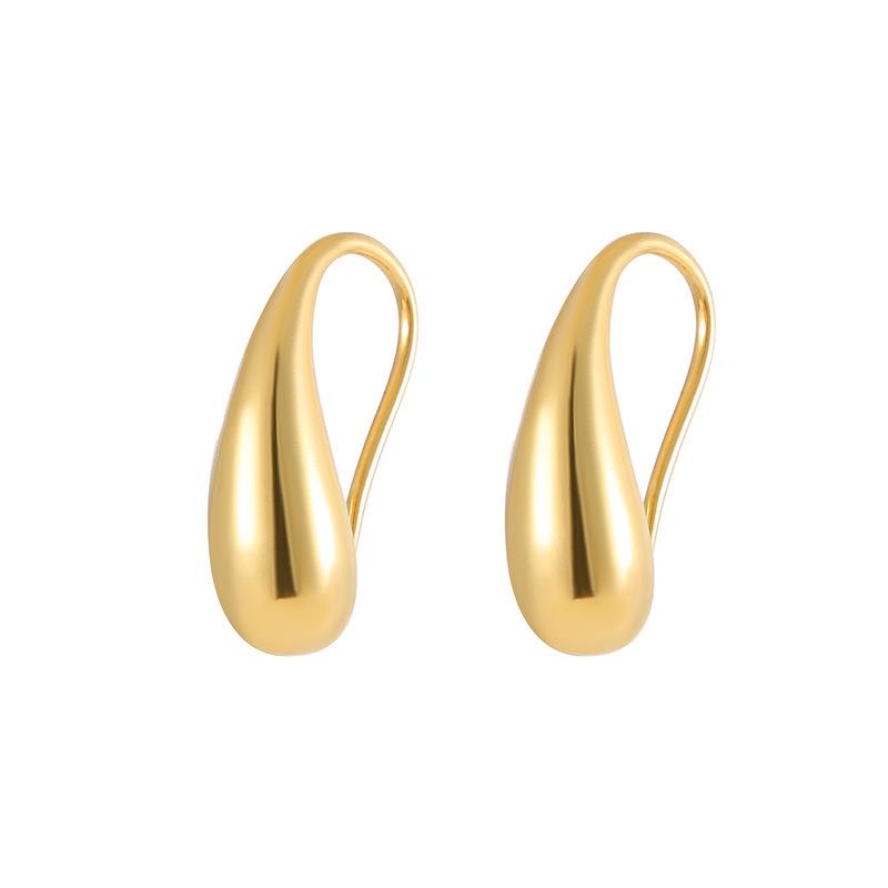 Cui Yan S999 Silver Korean Minimalist Water Drop Ear Hooks for Women - Trendy Cross-Border Ins Hot Earrings