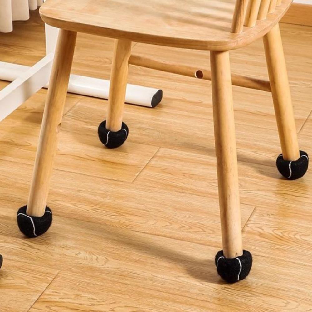 4 Stück Tennisform Stuhl Tischbeinabdeckungen Anti-Lärm Schutzhülle Möbelbeinabdeckung Verschleißfest Esszimmer Tisch Socken