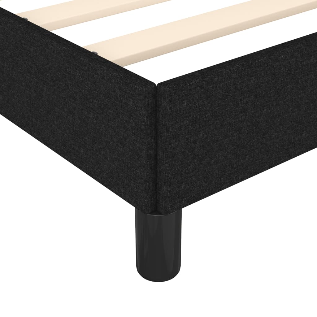 Bed Frame without Mattress Black 90x190 cm Fabric