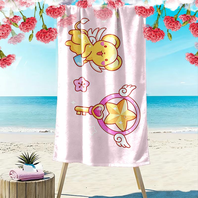 Cardcaptor Sakura3 Print Beach Towel, Large Soft Quick Dry Towel for Beach Camping Swimming