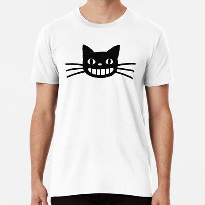 Lächeln Schwarze Katze T-Shirt S-5XL Bestes T-Shirt
