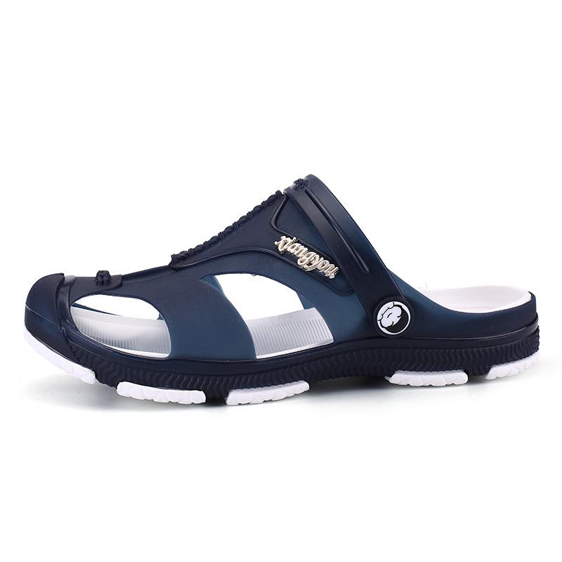 2024 Summer Men Slippers Clogs Slip-On Garden Shoes Breathable Man Sandals Plus Size Male Beach Shoes Flip Flops Quick Dry