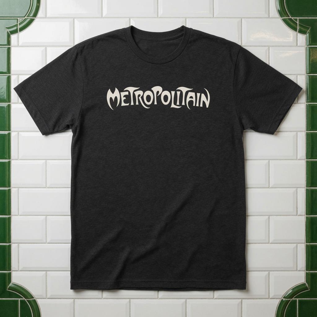 Metropolitan script logo Tee, Unisex T-Shirt, Paris Metro Tee, Art Nouveau Design, Paris Graphic T-shirt