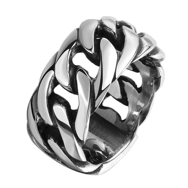 Hot Sale Two-toner Cross Twist Ring  for Men Punk Style Hip Hop Party Rings Zircon Hand Accessories Whole Sale