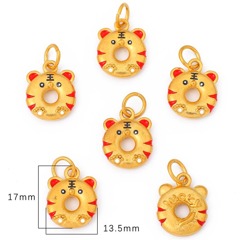 Enamel Colored Sand Gold Copper Gilded Pendant For DIY Necklace Bracelet Earrings Jewelry Making Craft Accessories