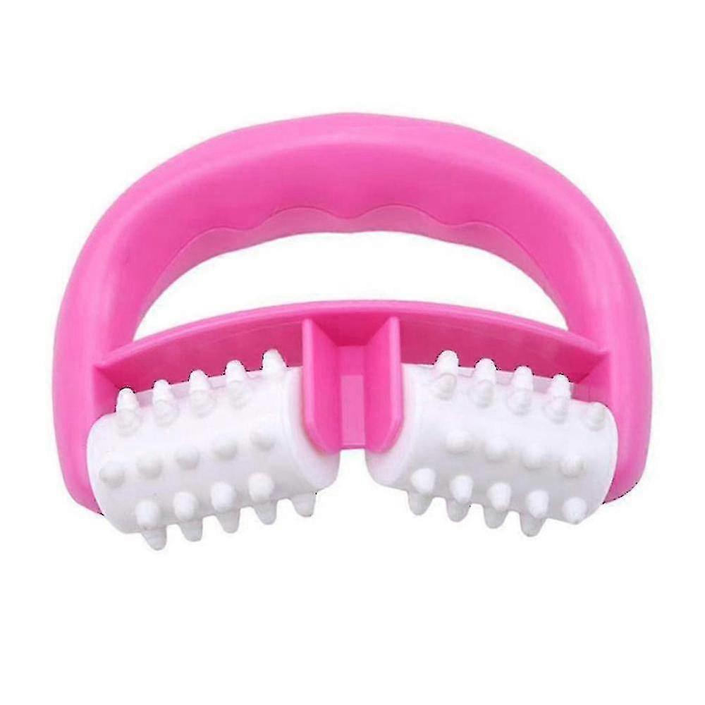 Plastic Handle 2 Wheels Muscle Massage Roller Massager Cellulite Roller