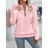 Ladies, Casual, Collar Zipper, Long Sleeved Hoodie, Women's Clothing, T-shirt