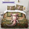 Sleeping Reptile Pattern Bedding Quilt Set Quilt Cover Pillowcase Home Decoration Birthday Gift (1 * Duvet Cover + 2 * Pillowcase, Without Core)