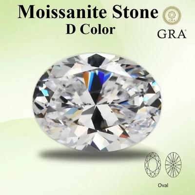 Moissanit Edelstein Oval Schliff D Farbe VVS1 Labor Synthetisch Erzeugt Hitze Diamant für DIY Schmuckherstellung Materialien mit Bericht