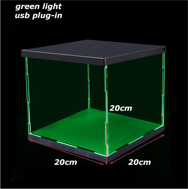 

Acrylic Display Box With Lights For Model Figure Puppet Animation Building Blocks Toy Clay Doll Dust-Proof Display Storage Box