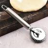 2026 Fluted Pasta Crimping Wheel Stainless Steel Pie Crust Cutter with Long Handle for Home Kitchen Lace Making Cutting Tools