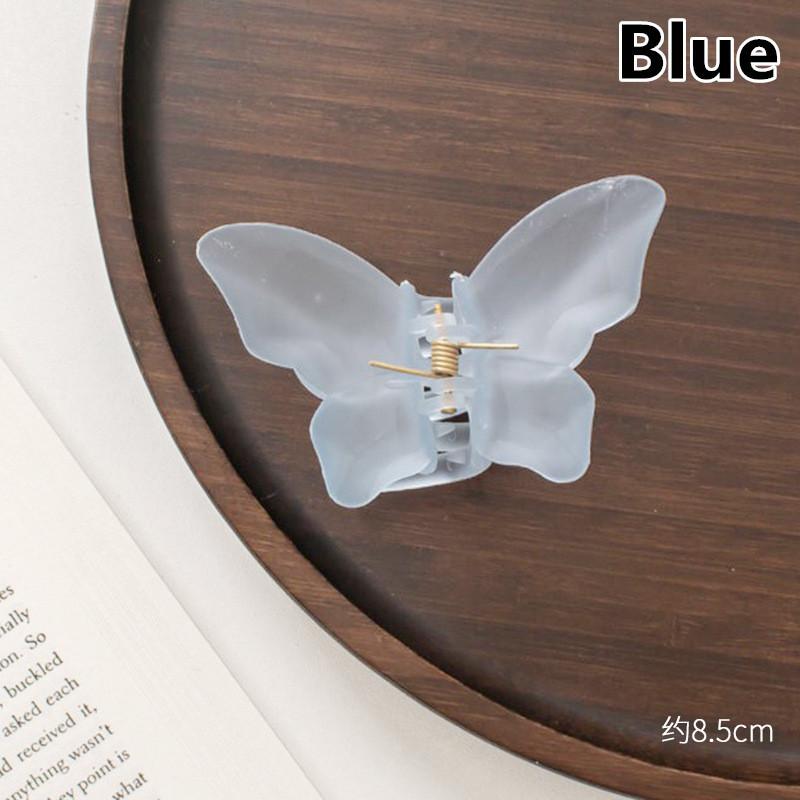 Summer Jelly Color Butterfly Hair Claws Hairpin Cute Transparent Grabs Acrylic Hair Clip for Women Sweet Accessories