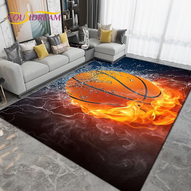 Tappeto da basket creativo 3D per campo da basket, tappeto per soggiorno camera da letto, zerbino da bagno per cucina tappetino antiscivolo