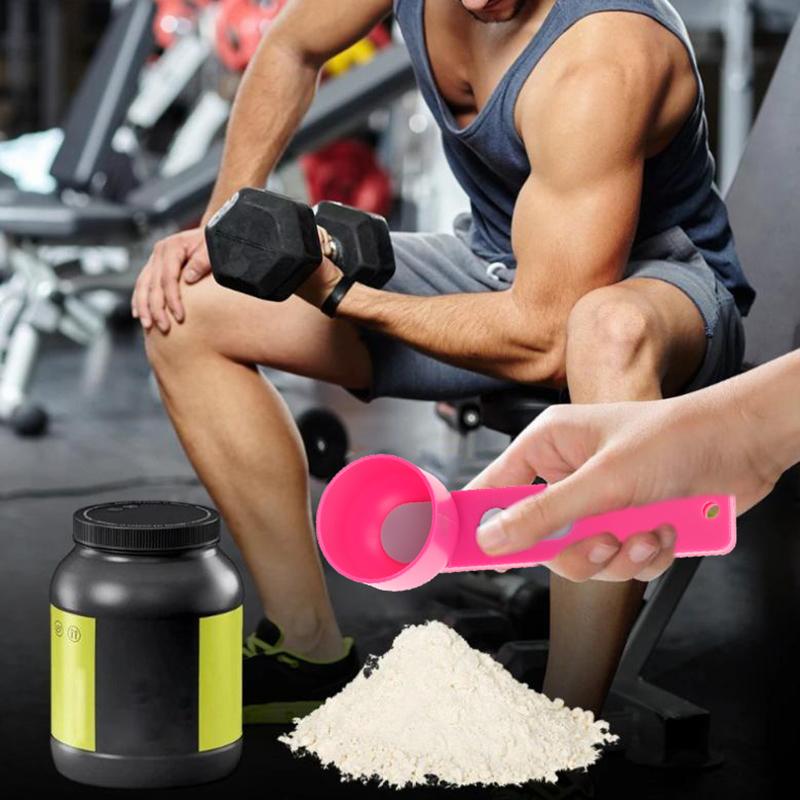 Creative No Spill Measuring Spoon Funnel Preparation Of Protein Powder Workout & Sports Drinks, Baby Formula Refill Mess Spill