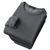 Men's Slim-Fit Self-Heating Velvet Lined Long Sleeve Base Layer Top