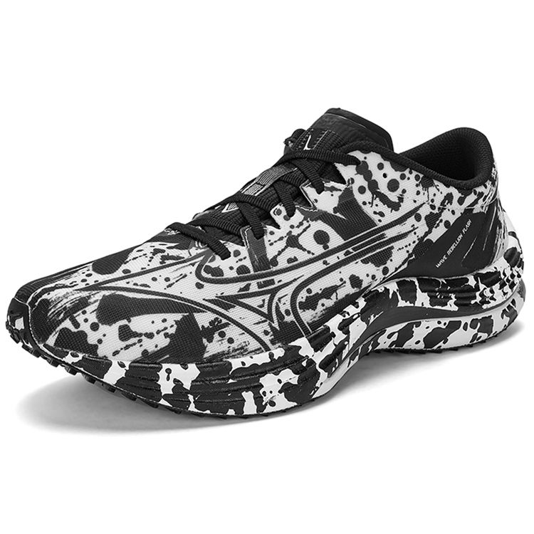 Mizuno Wave Rebellion Flash White Black Splatter Unisex Sneakers J1GC233604