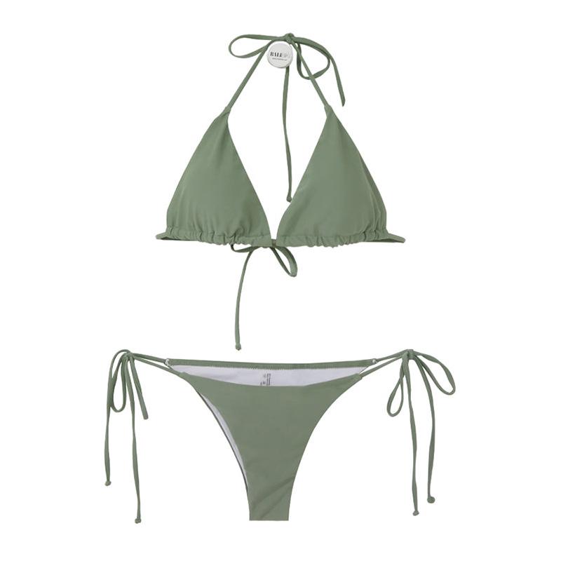 Women's Sexy High Waist Bikini - European & American Style Sling Swimsuit for Small Chest Support