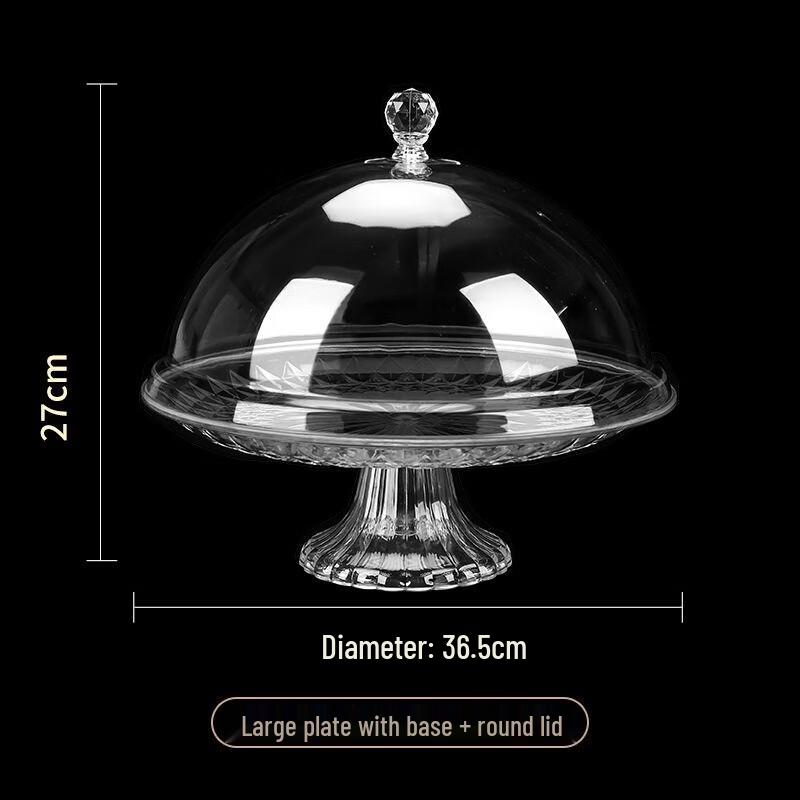 Modern 3-Tier Plastic Fruit and Snack Plate with Lid