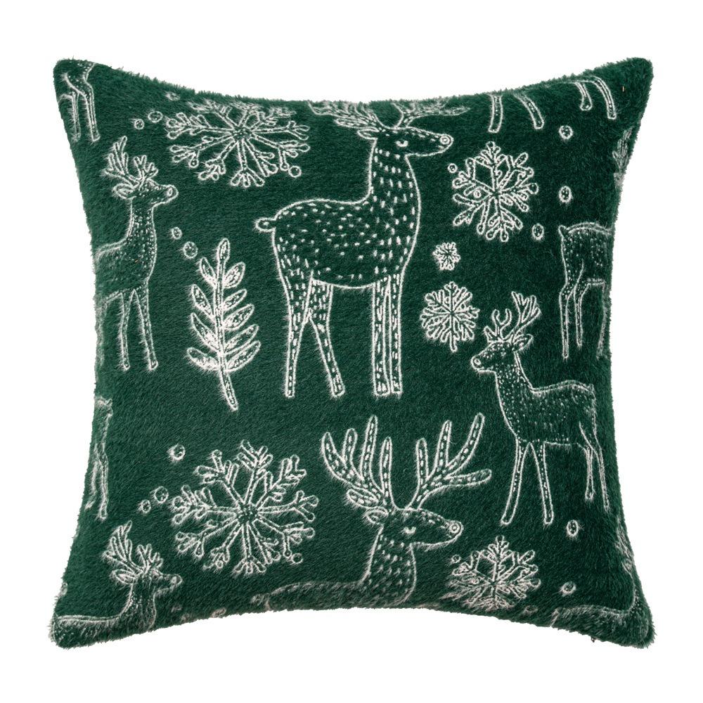Christmas Tree Christmas Chenille Pillowcase INS Style Cushion Cover Throw Pillowcover  Sofa/Bed