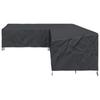 Waterproof L Shaped Furniture Cover 210D Oxford UV Resistant Patio Sectional Sofa Protector Garden Terrace Couch Shield Carry Bag 355x275x80cm