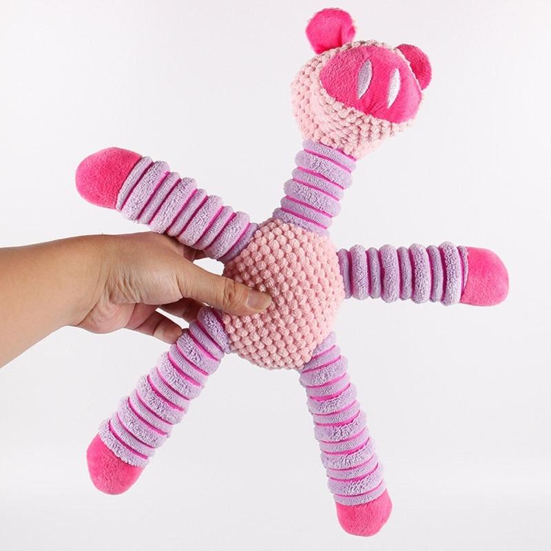 Squeak Dog Toy Interactive Stuffed Chew Toy Keep Teeth Healthy Reduce Boring