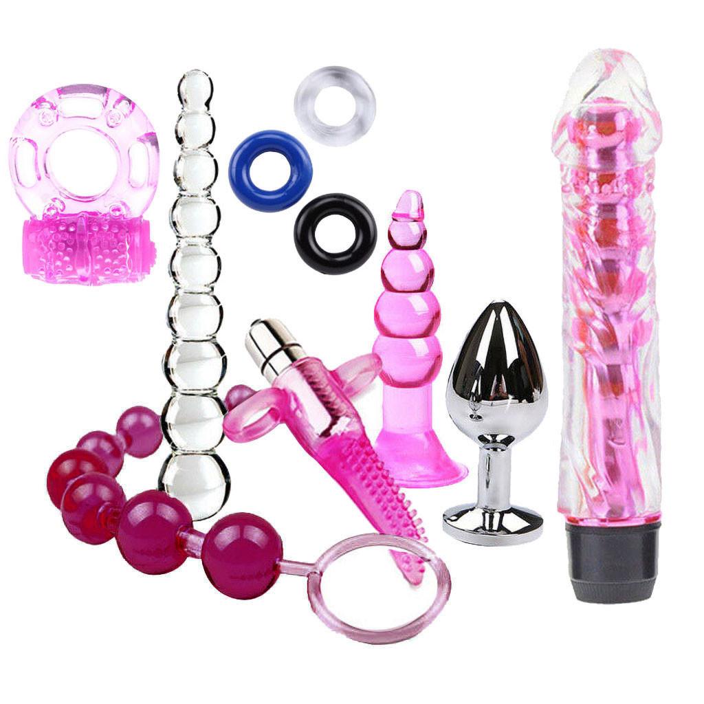Masażery Garnitur Wtyki Analne Wibrator Żarówka Zabawki Zestaw Gier Zestaw 10 SZT