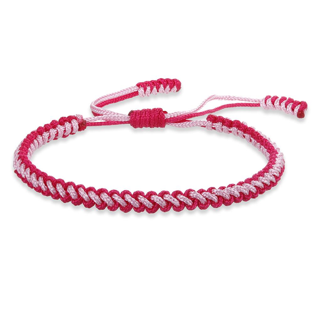 Women's Two-Color Ethnic Knot Bracelet: High-End Handwoven Jewelry