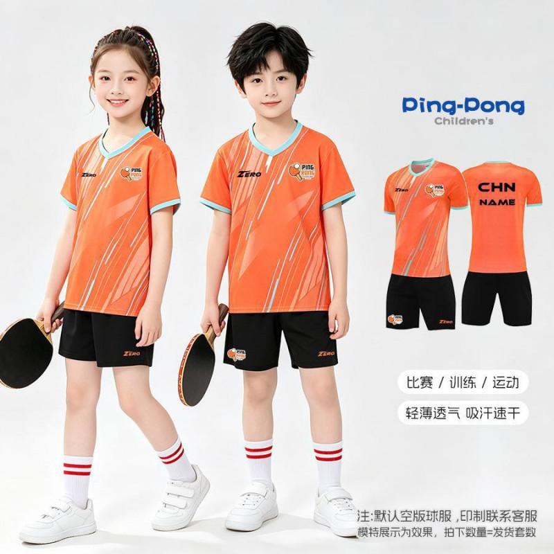 Kids Quick-Dry Breathable Table Tennis Set Unisex Sportswear Training Competition