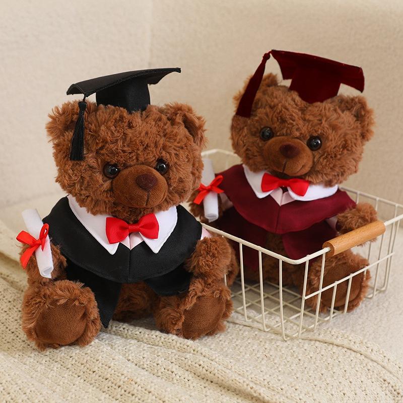 Cartoon Doctor Suit Teddy Bear Doll Plush Toy Bachelor Bear Doll Doll Girl Graduation Season Gift