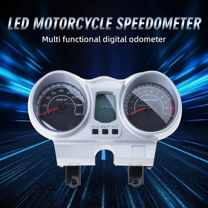 Digital Display Speedometer Odometer Dashboard Suitable for CBX250 CBF250 Waterproof Motorbike Instrument LED Tachometer