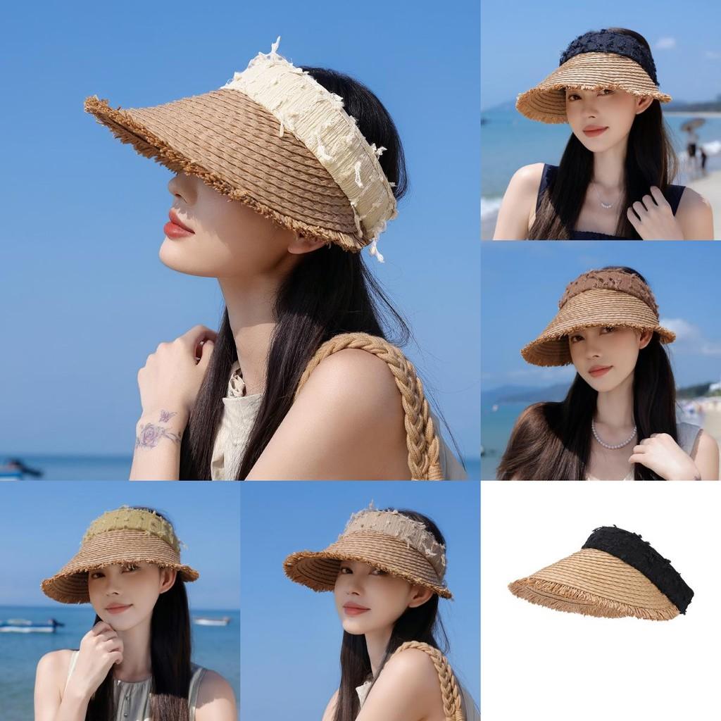 Summer Breeze Straw Hat With Wide Brim And Lightweight Paper Grass Fabric For Sunshade And Style