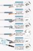 Frepice Makeup Brushes [Set of 12] Powder Brush, Eyeshadow Brush, Ribbon, Makeup Brush Pouch, Makeup/Aqua Ribbon