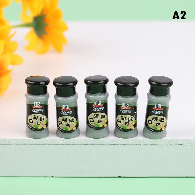 5Pcs Dollhouse Miniature Condiment Model Mini Kitchen Decoration Accessories