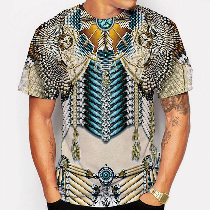 Indian T-Shirts Ethnic Style 3D Print Streetwear Men Women Vintage Casual Oversized Short Sleeve T Shirt Kids Tees Tops Clothing