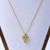 High Version Light Luxury Micro Inlay Love Pendant Titanium Steel Necklace Women's Fashion Versatile Net Red Full of Diamonds Fe